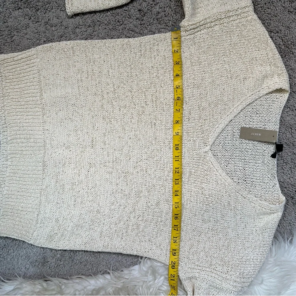 Nwt J.Crew Cream V-Neck‎ Lightweight Knit Sweater | Relaxed Fit | Size M
